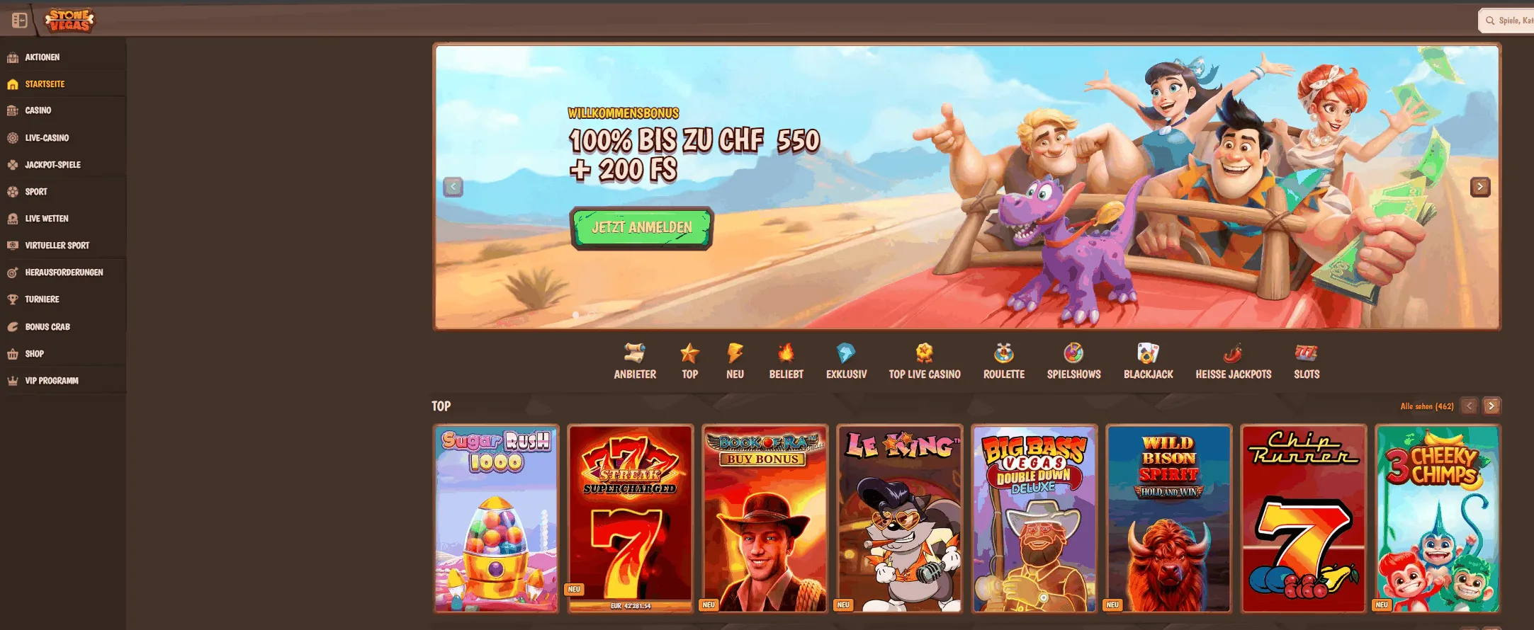 Stone Vegas Online Casino Schweiz